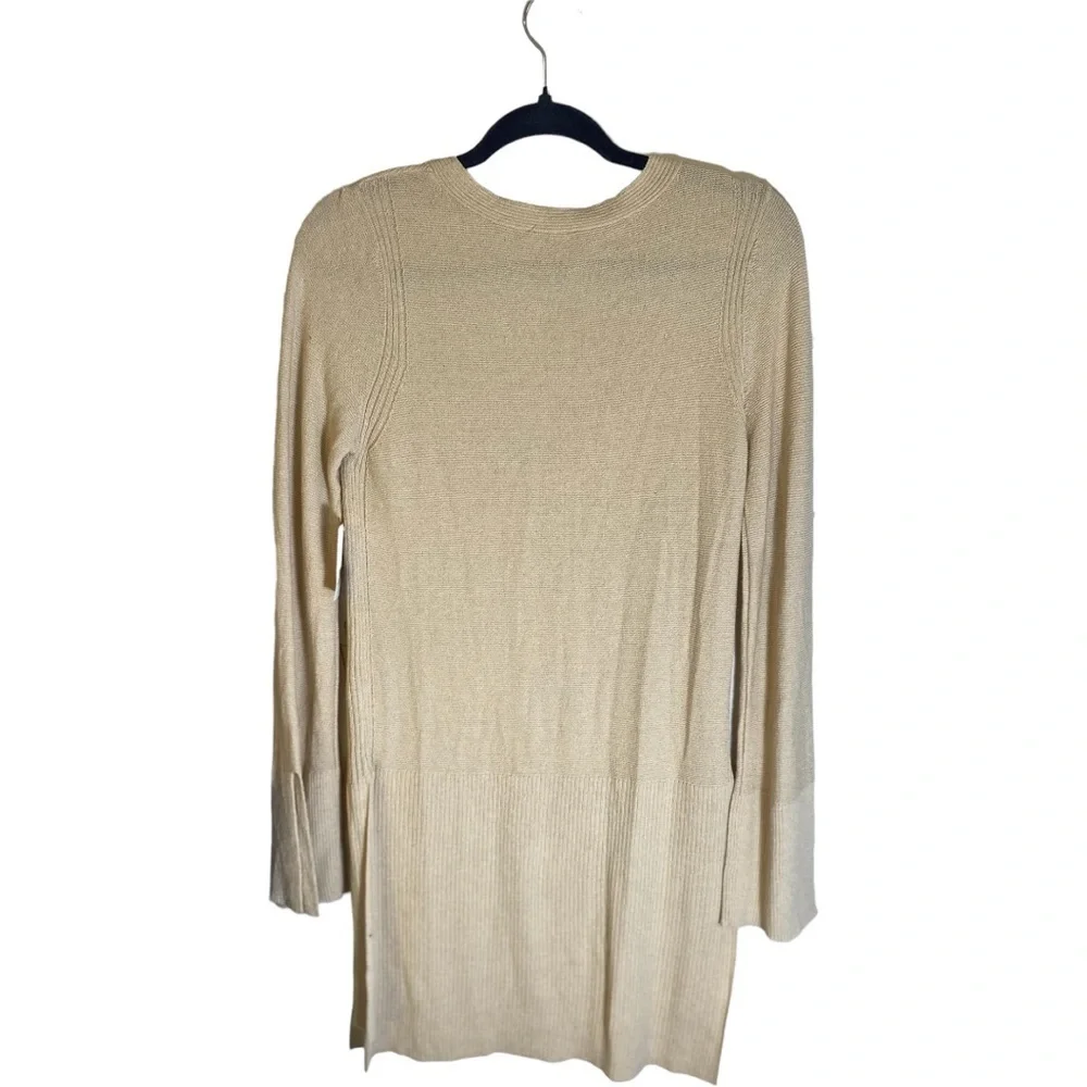 NWT Free People Criss Cross Side Slit Sweater in Cream